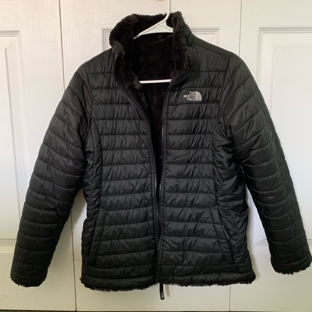 LIKE NEW North Face mossbud swirl jacket- girls XL